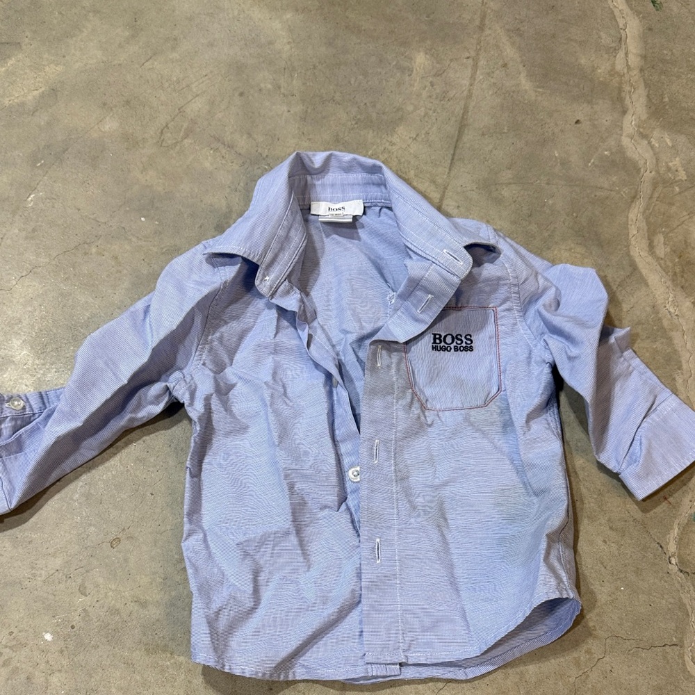 Boss Kids Light Blue Button Down Shirt